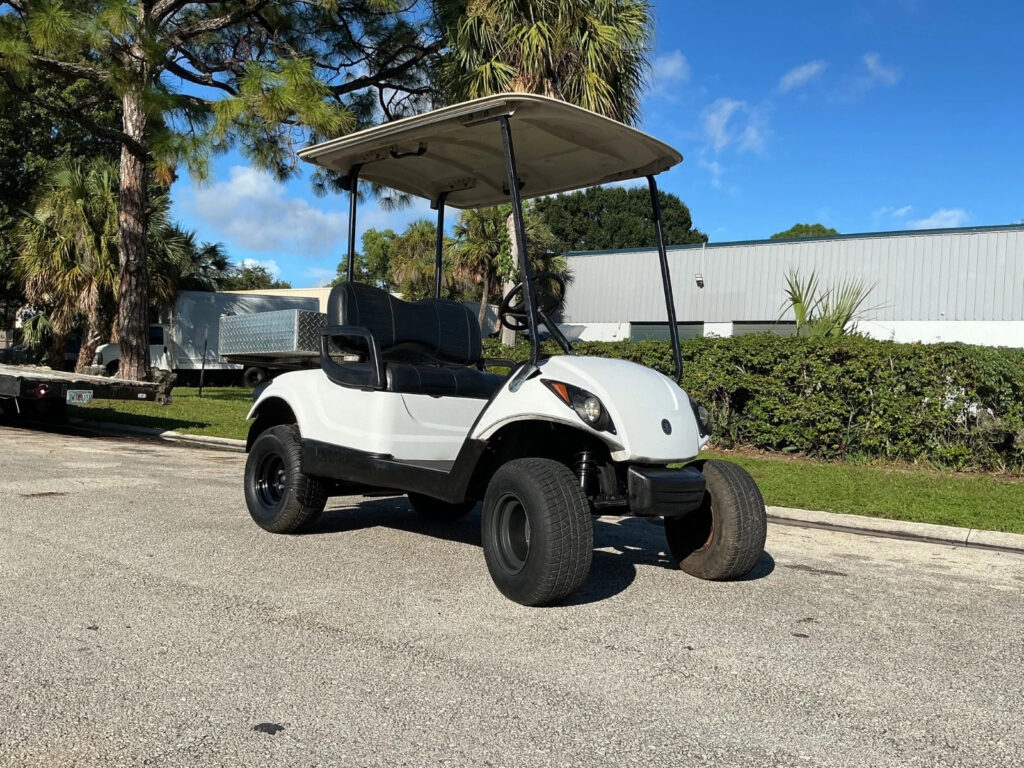 White 2013 Yamaha Drive G29 48V 2 seat Passenger Utility Golf Cart Lithium