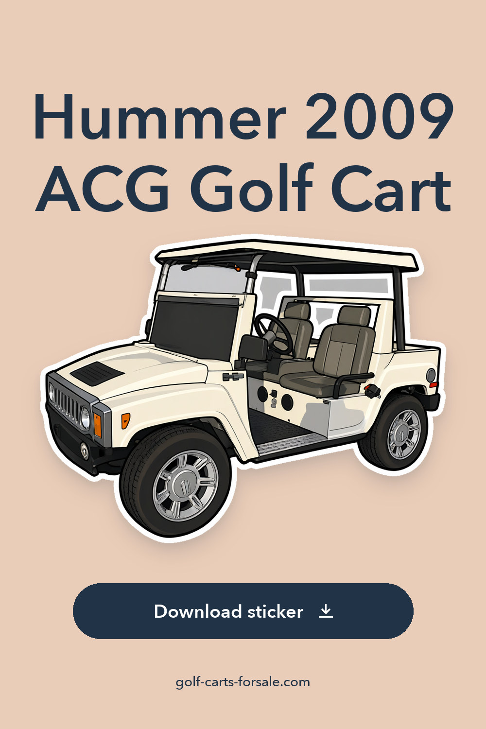 Hummer 2009 ACG Golf Cart sticker preview